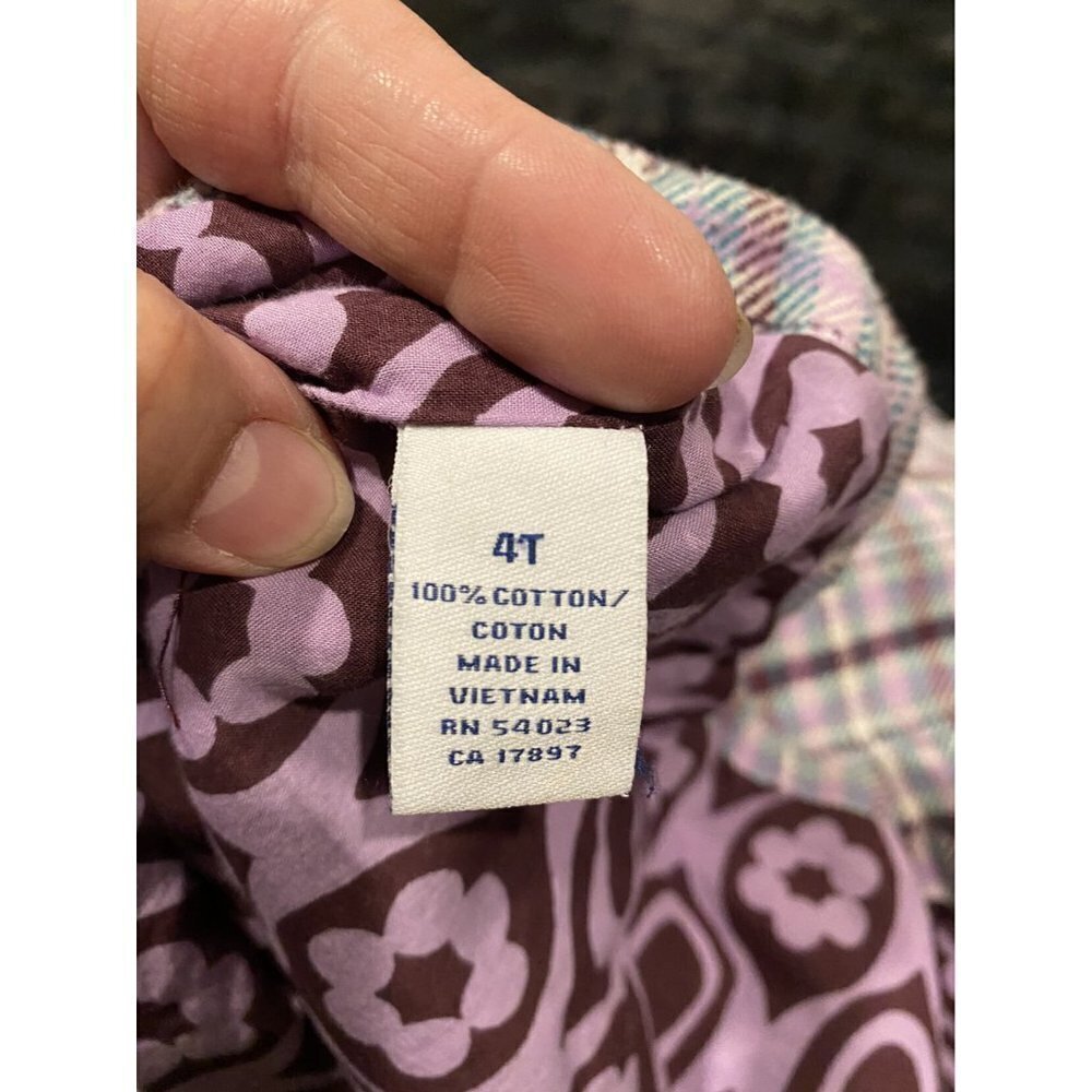 Old Navy Double Breasted Lined Peacoat Plaid 4T - Picture 10 of 11